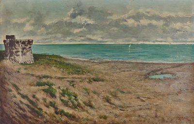 برج Termoli بالقرب من نهر Sinarca ، صورة مرسومة بواسطة غير معروف